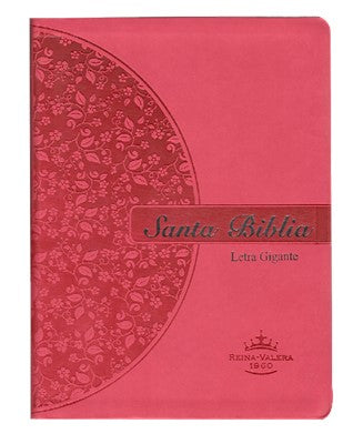 Biblia Letra Gigante RVR 1960, Imitación Piel Rosa