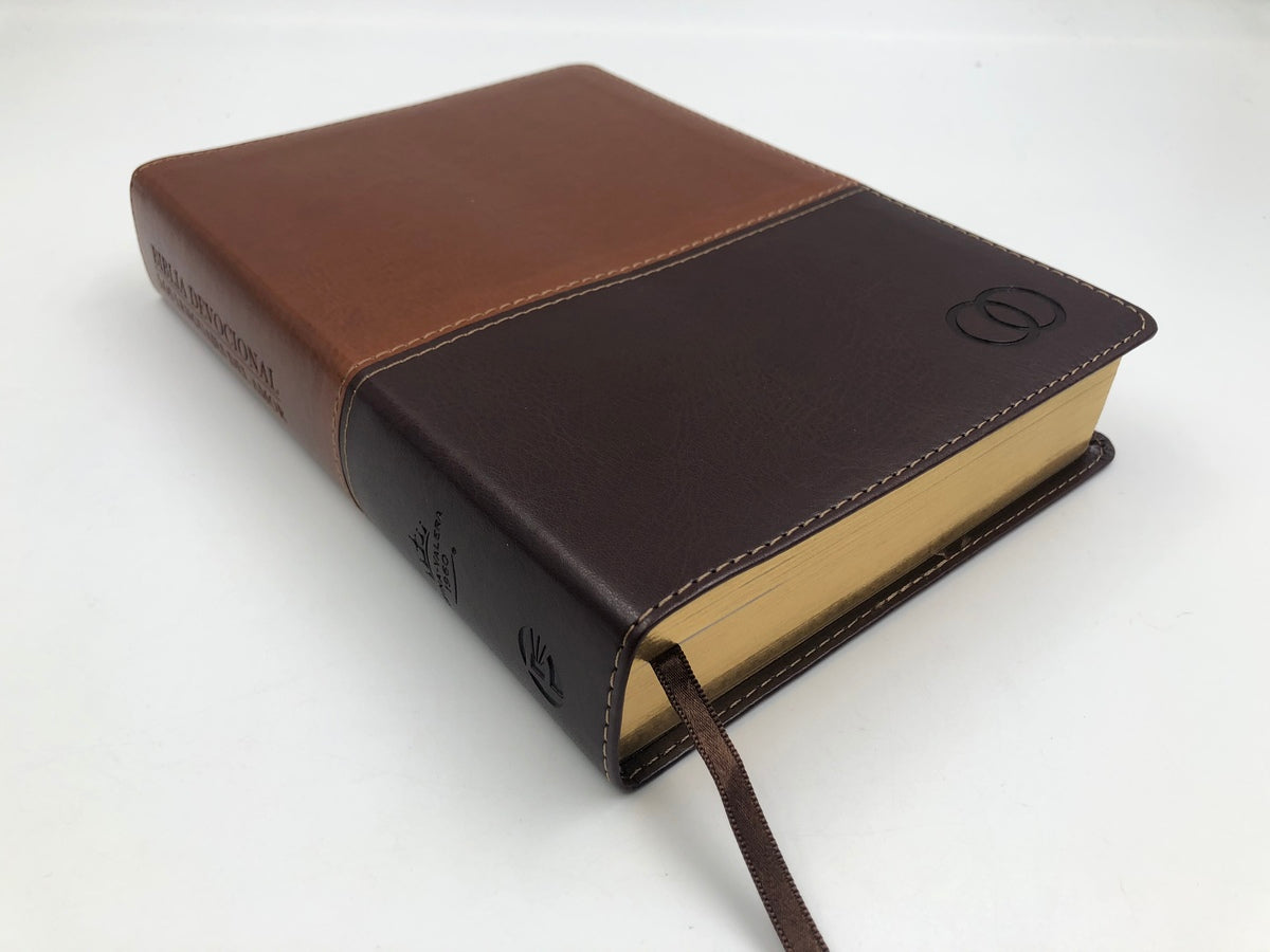 Biblia Devocional Lenguajes del  Amor RVR 1960 Duotono Cafe