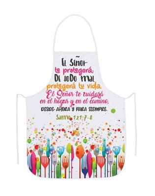 Delantal Modelo Cuida: El Señor te progetera - Salmos 121:7-8