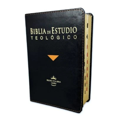 Biblia de Estudio Teologico Tamano Personal RV1960, Imitacion Piel con Indice