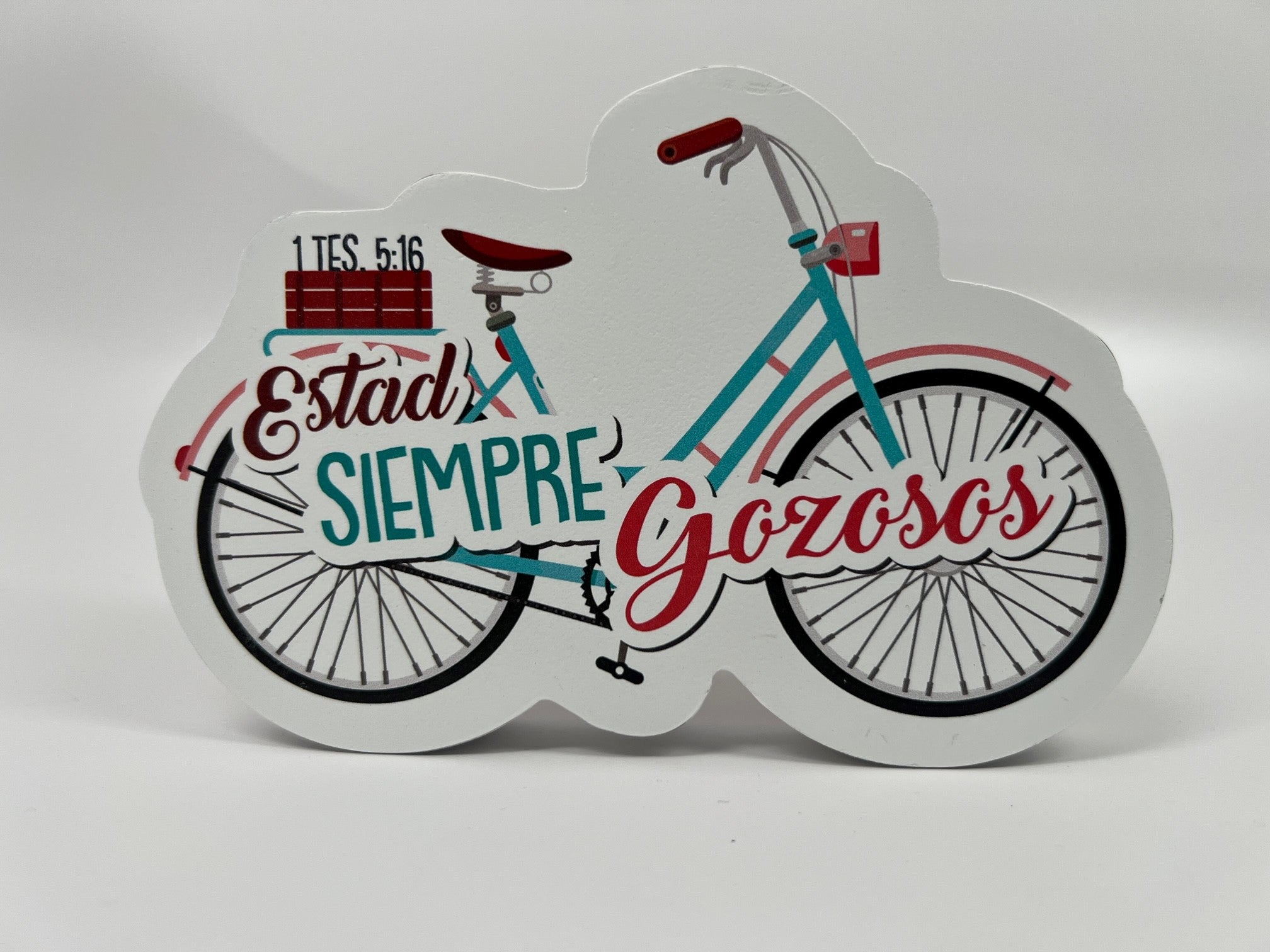 Plaque Decorativo Bicicleta Estad Siempre Gozosos  1 Tes.5:16