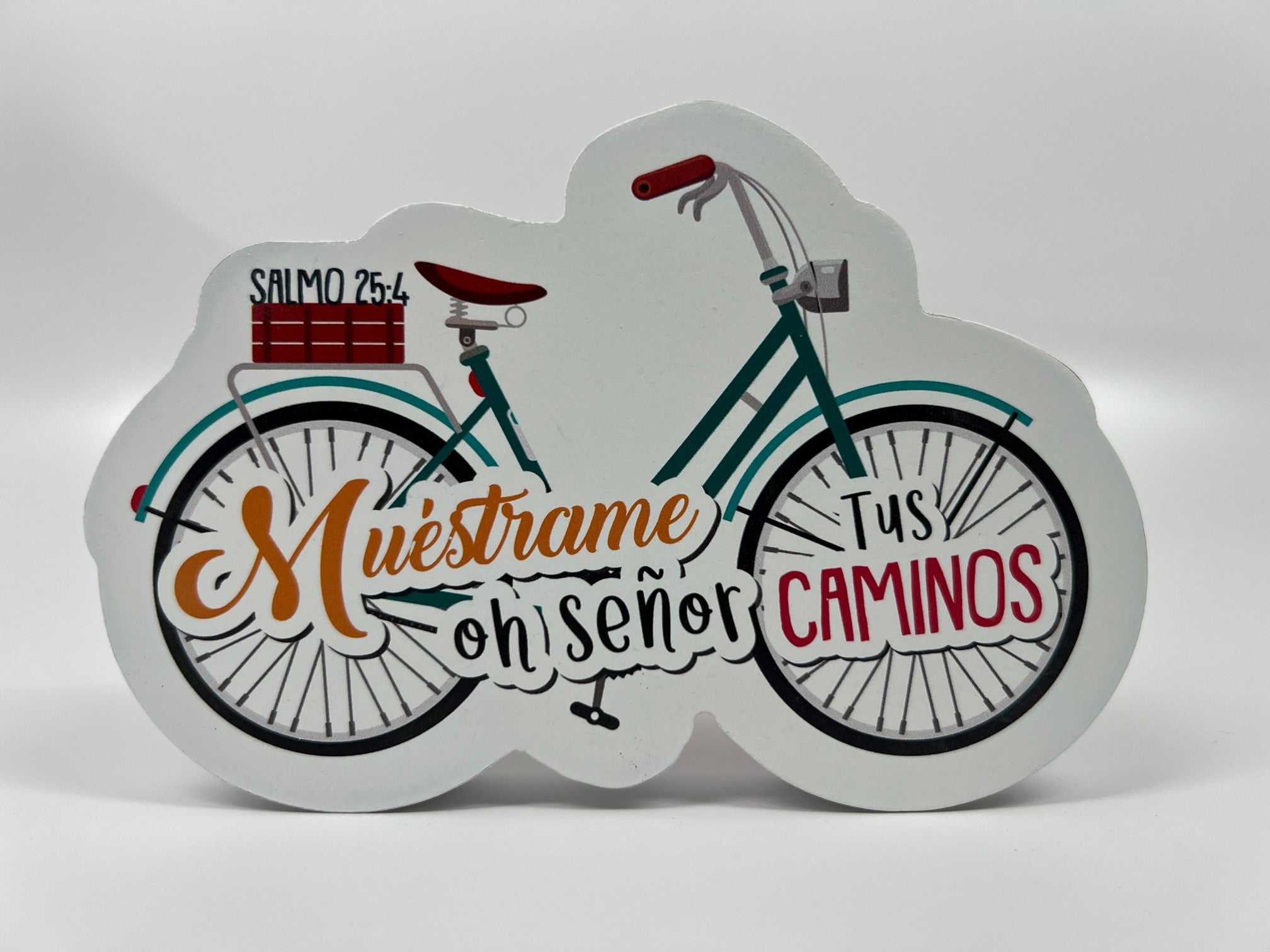 Plaque Decorativo Bicicleta: Muestrame Oh Senor tus caminos  Salmo 25:4