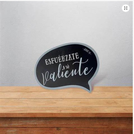 Adorno decorativo de madera,  Esfuerzate y se valiente  Josue 1:9