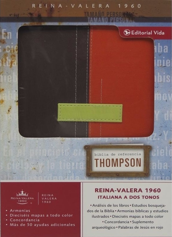 Biblia de estudio Thompson RVR 1960, Símil Piel Marrón-Terracota