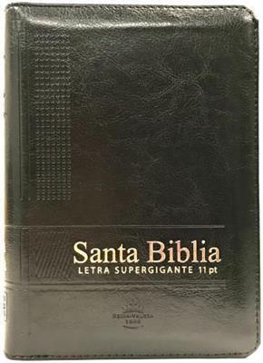 Biblia Tamaño Compacto RVR 196 Con indice y cierre,  Piel Especial Negro