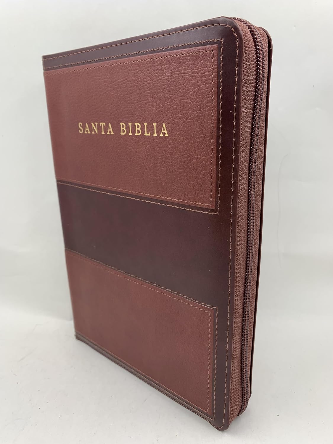 Biblia Letra Grande Tamaño Manual 12 Puntos, Cierre RVR 1960 | Simil Piel Cafe C