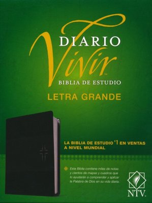 Biblia de estudio del diario vivir NTV, Letra Grande | SentiPiel Negro-Onice