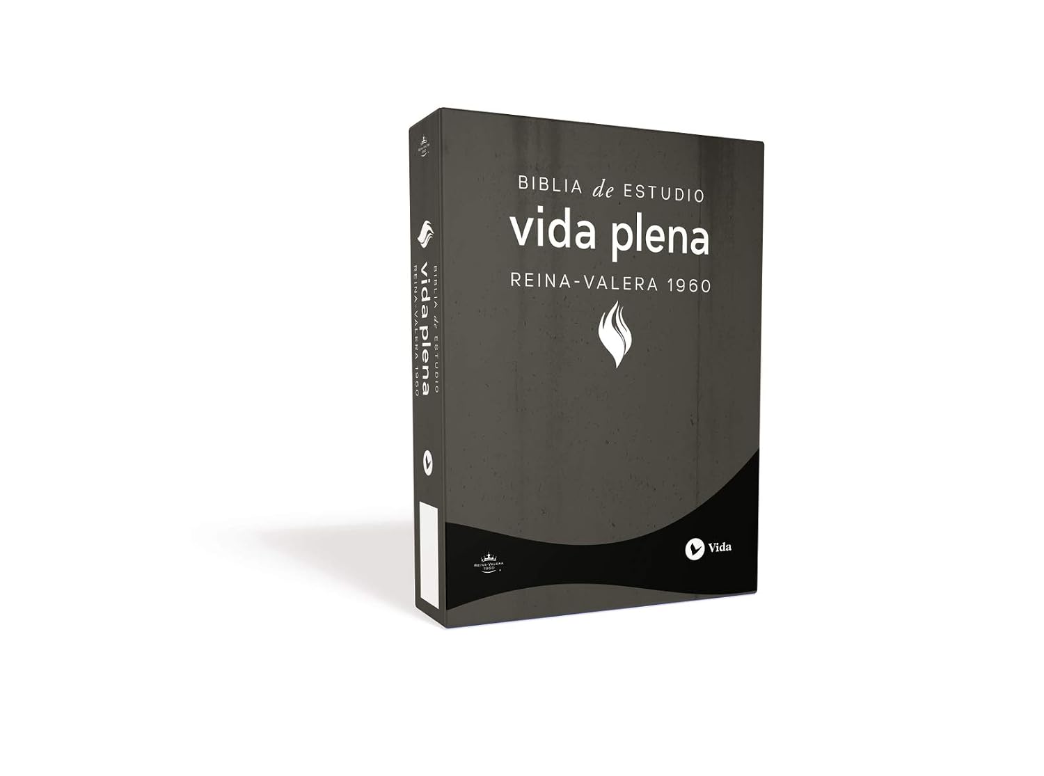 Biblia De Estudio Vida Plena RVR 1960, Piel Elaborada Negro