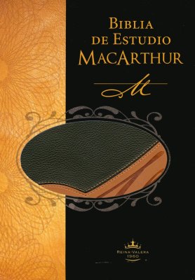 Biblia De Estudio MacArthur, RVR 1960, Piel Italiana Negro / Marrón