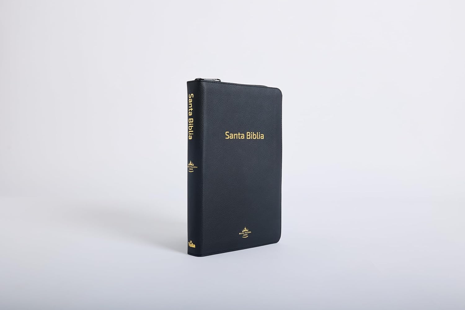 Biblia Letra grande, RV1960, Edición portátil, Imitacion Piel Negro, con cierre