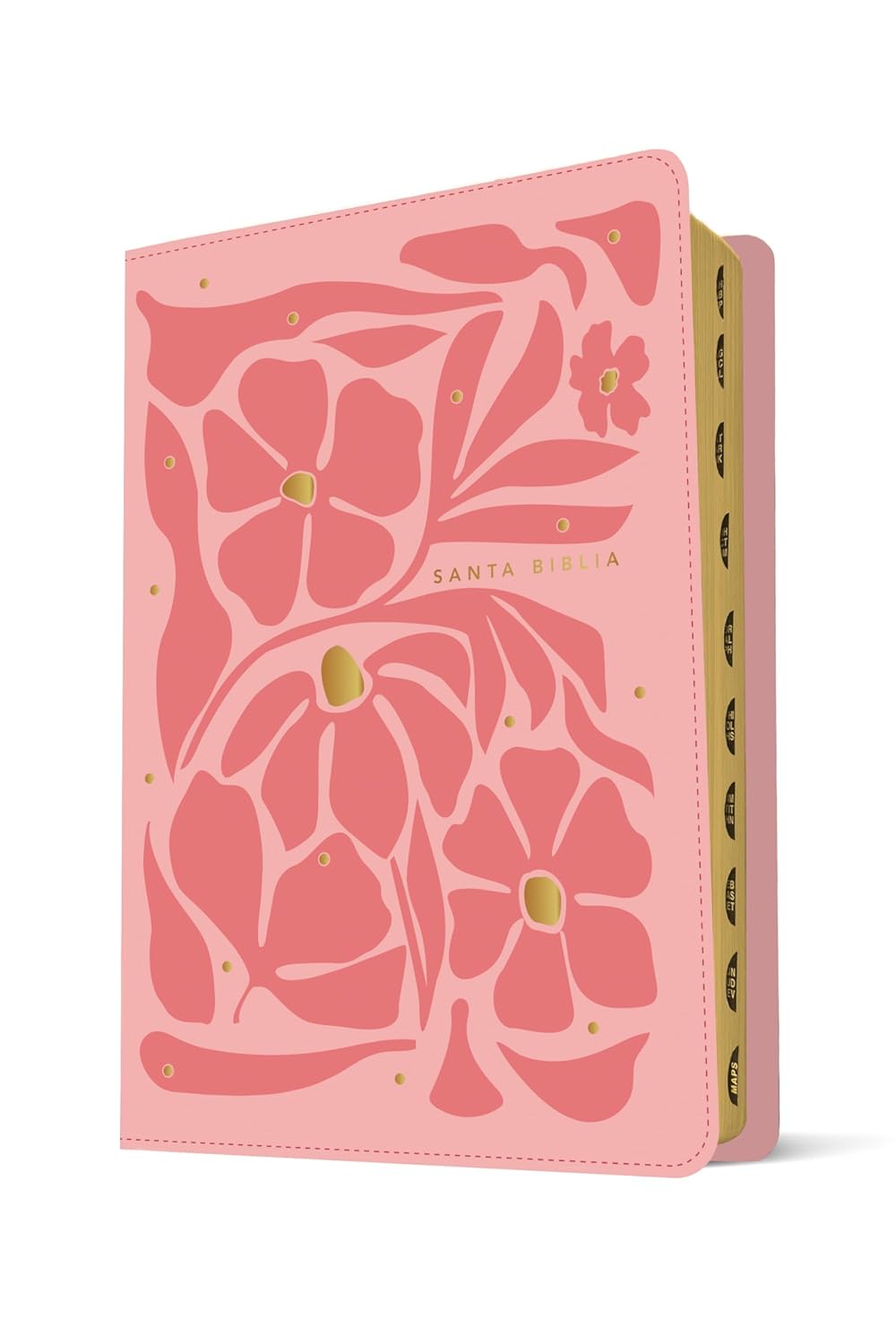 Biblia ultrafina NTV, letra grande con Filament ,SentiPiel, Flores rosa, Índice