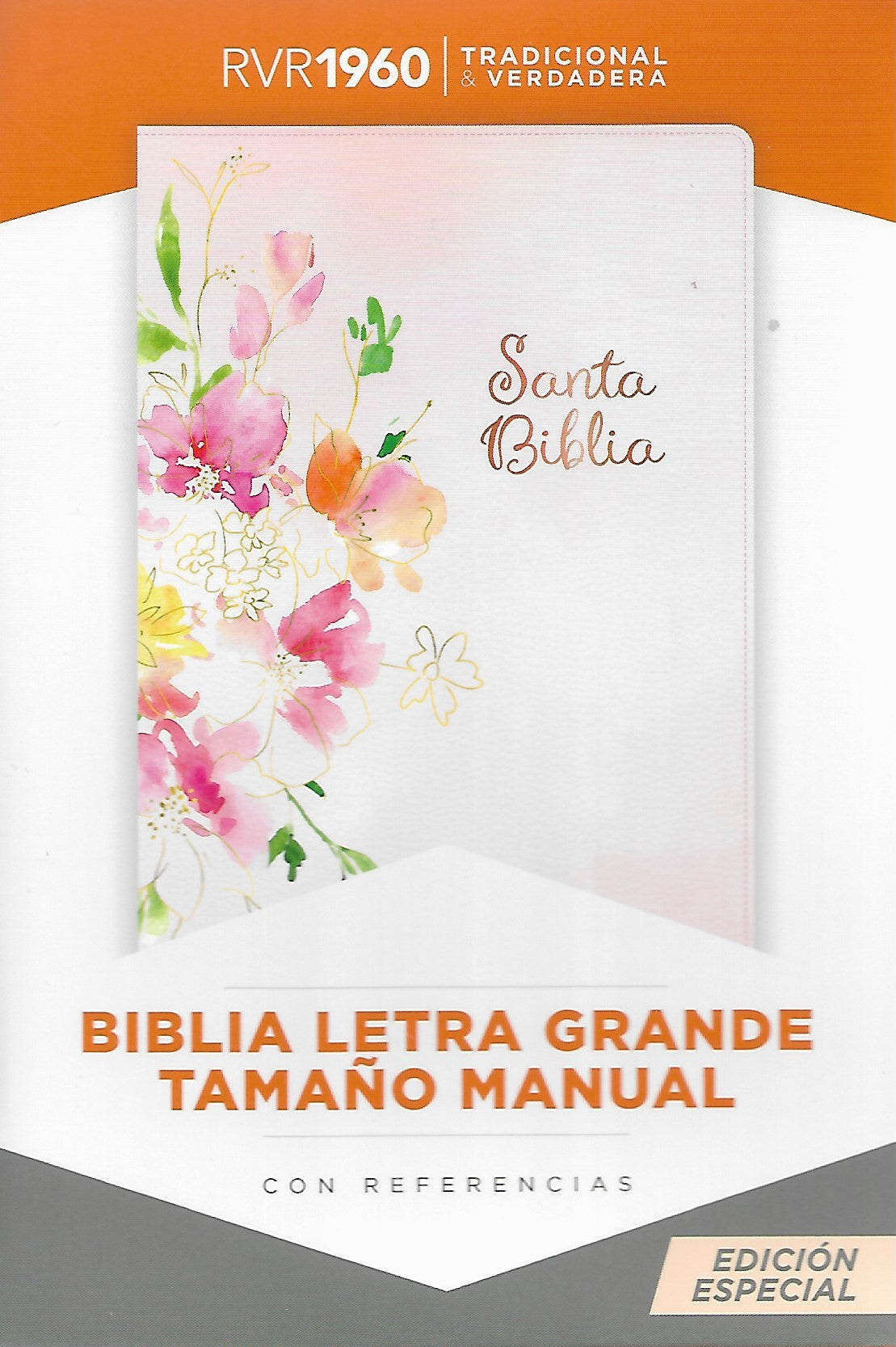 Biblia Letra Grande Tamano Manual 12 Pts, RVR60, Simil Piel Rosa