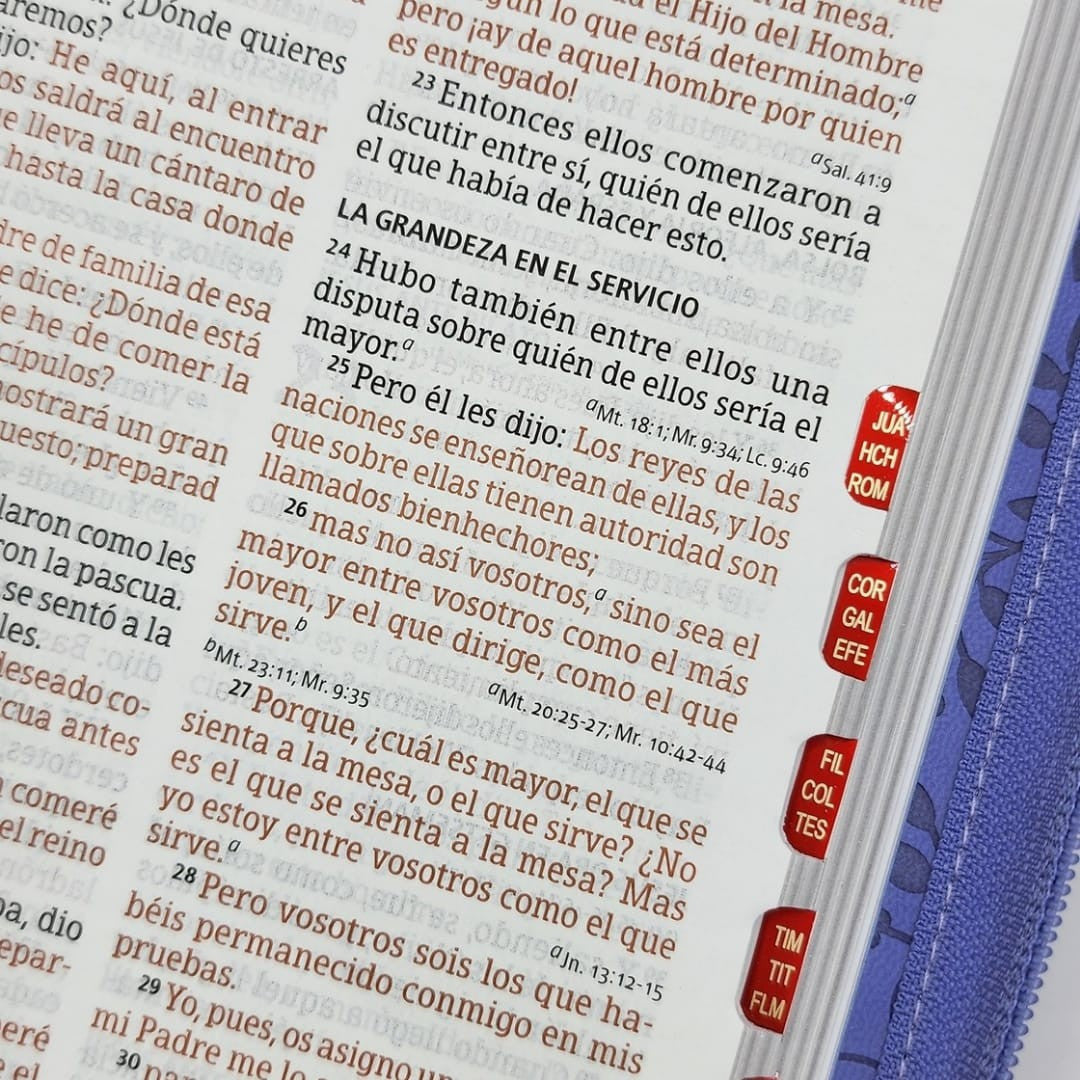 Biblia Letra Grande Tamaño Manual 12 Puntos, Cierre, RVR 1960 | Simil Piel Lavan