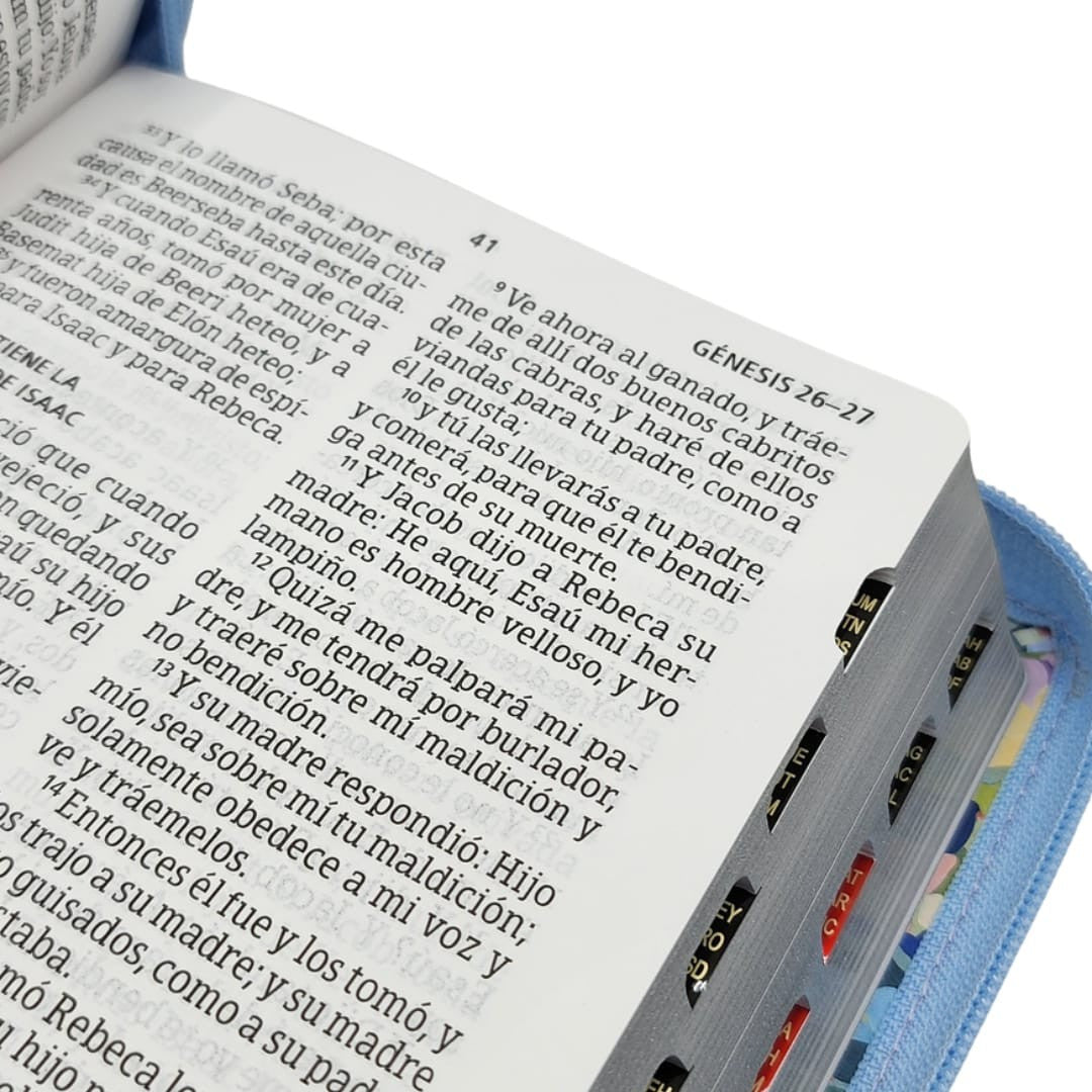 Biblia Letra Gigante Tamano Manual 14 Puntos, Simil Piel Con Indice y cierre