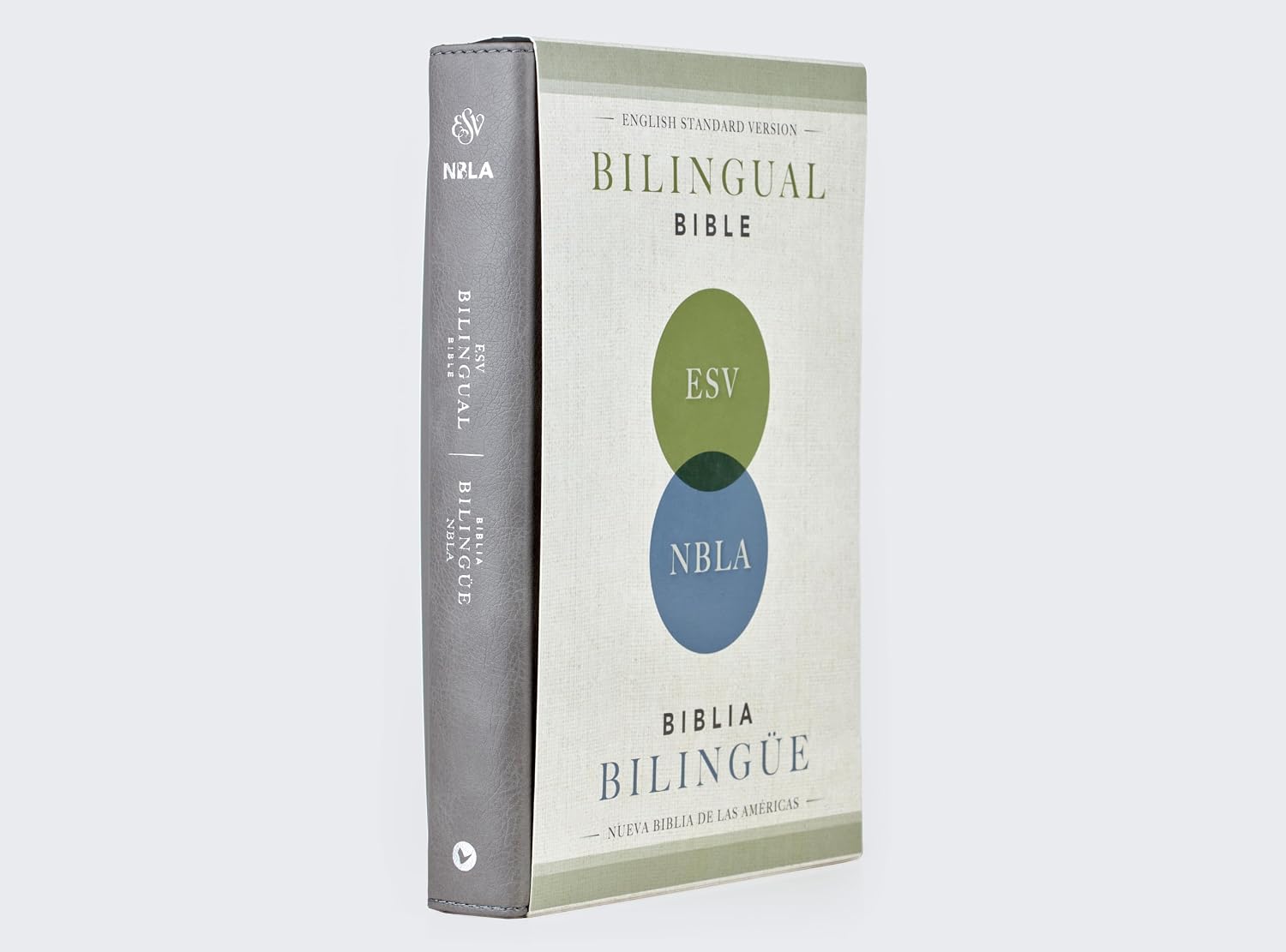 ESV/NBLA, Biblia Bilingüe, soft leather-look gris