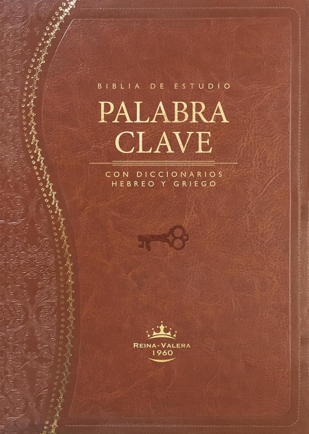 Biblia De Estudio Palabra Clave, RVR 1960, Piel Marrón