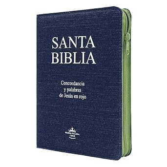 Biblia Jean RVR60, Letra Gigante 14 Puntos Con Cierre,Canto Verde