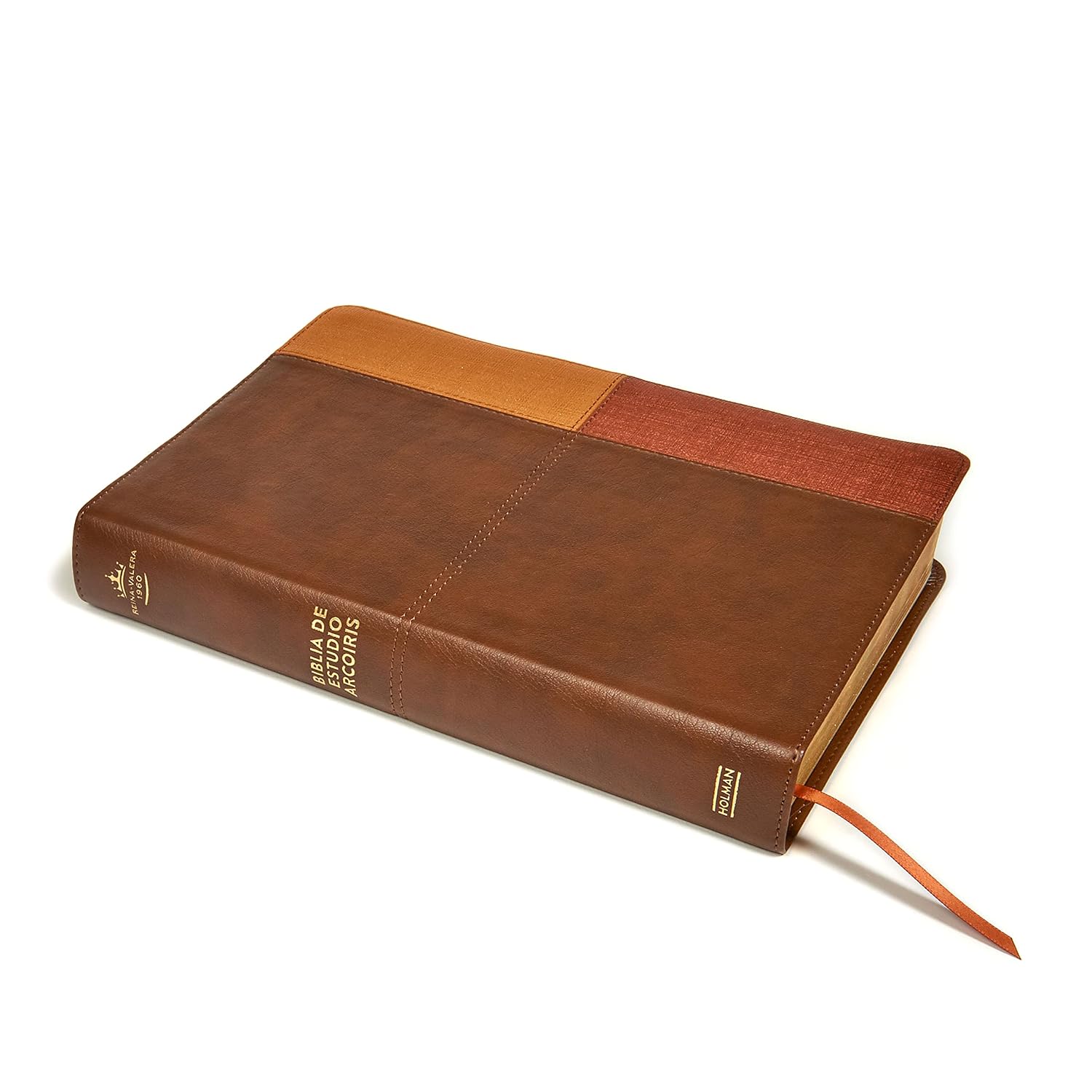 Biblia de Estudio Arcoiris 1960, | Simil Piel Cocoa-Terracota