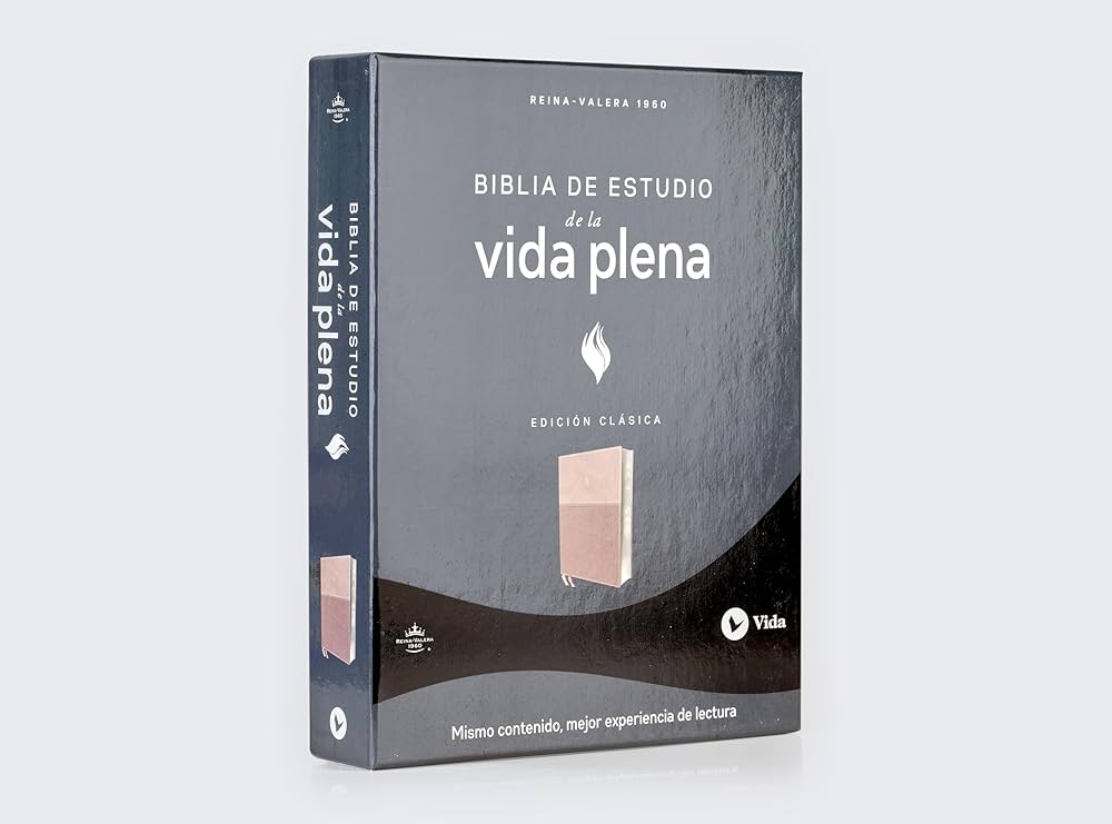 Biblia de estudio Vida Plena, Edicion clasica, Dos Tonos Oro Rosa, Comfort Print