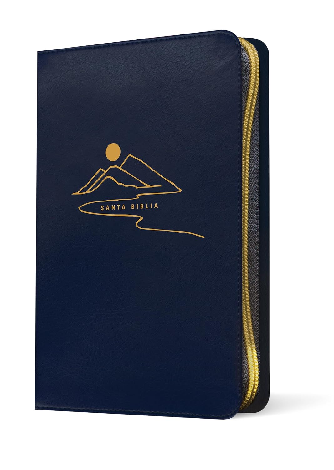 Biblia compacta NTV, letra gigante de zíper con Filament ,SentiPiel, Azul, Índice, Letra Roja