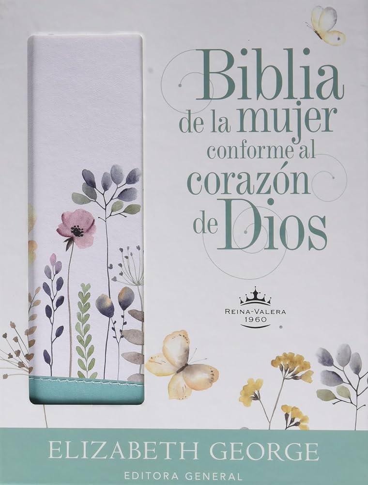 Biblia de la mujer conforme al corazon de Dios RVR60, Piel Especial Jardin