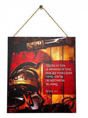 Cuadro de Madera con Cordel - Armadura Efesios 6:11