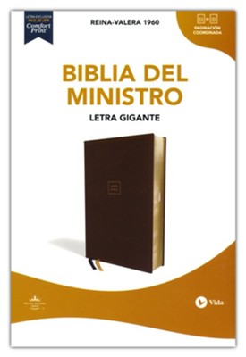 Biblia del ministro letra grande RVR 1960, Imitación Piel Café
