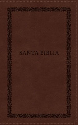 Biblia RV 1960, Tierra Santa, Letra grande, Con cierre, Imitacion Piel Cafe