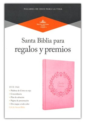 Biblia Para Regalos y Premios RVR60,  Imitacion Piel Rosa