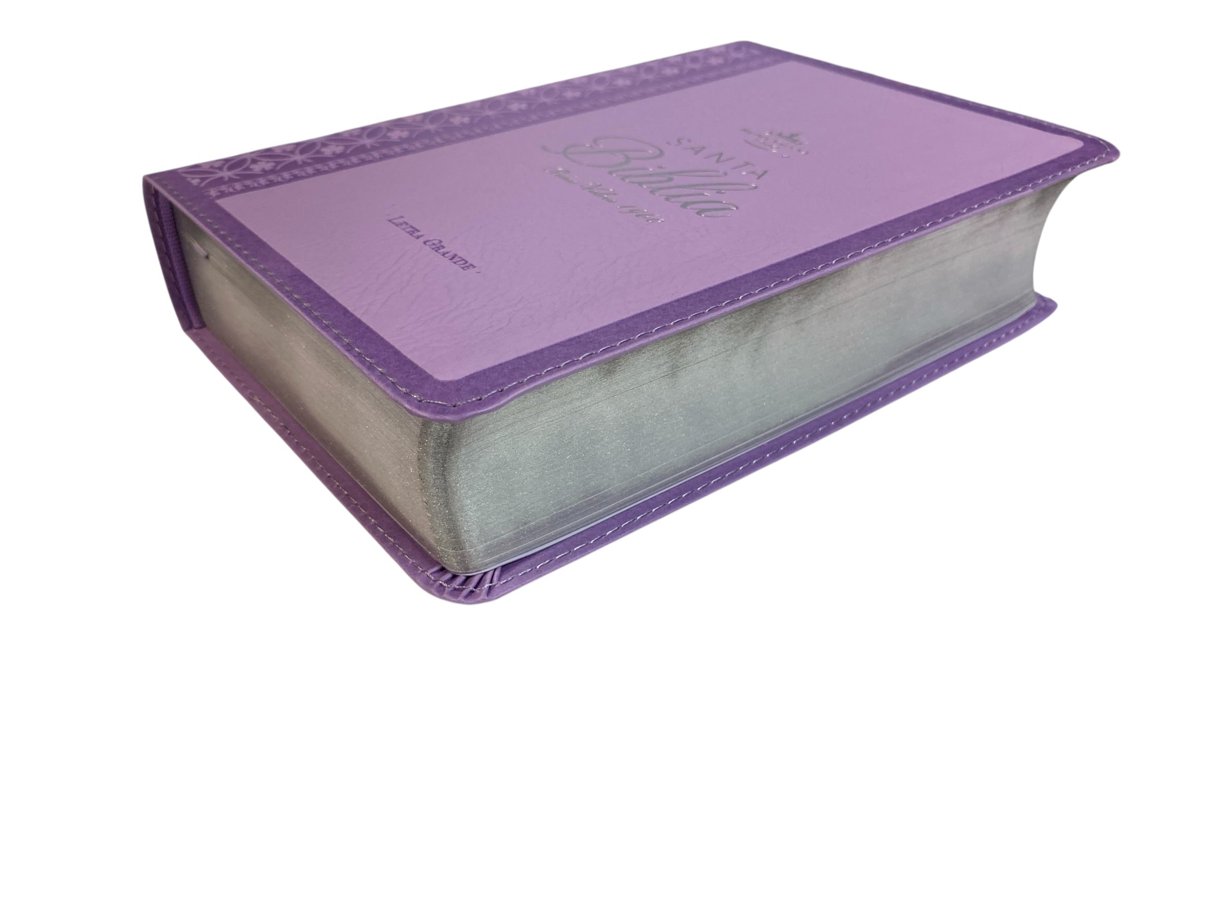 Biblia tamano compacto RVR 1960, Letra Grande,  Imitacion Piel Morado