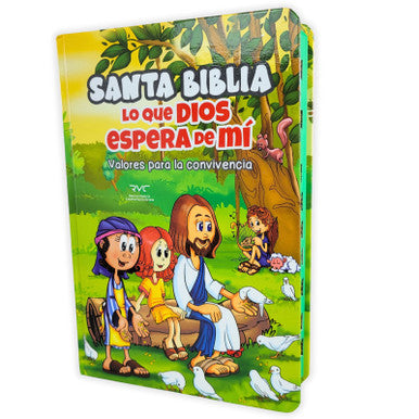 Biblia : Lo que Dios espera de mi RVC  Tapa Dura con Indice
