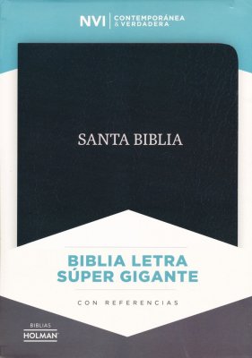 Biblia NVI Letra Super Gigante , Piel Fabricada Negro