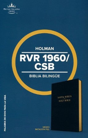 Biblia Bilingue RVR 1960-CSB | Imitacion Piel Negro