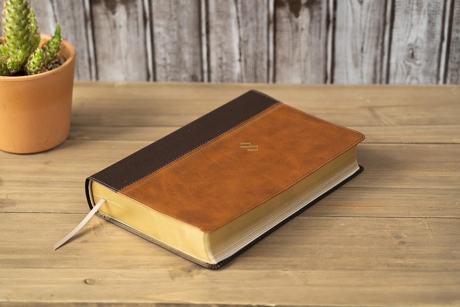 Biblia Tematica de estudio, RVR60 Piel Fabricada Marron oscuro-Marron