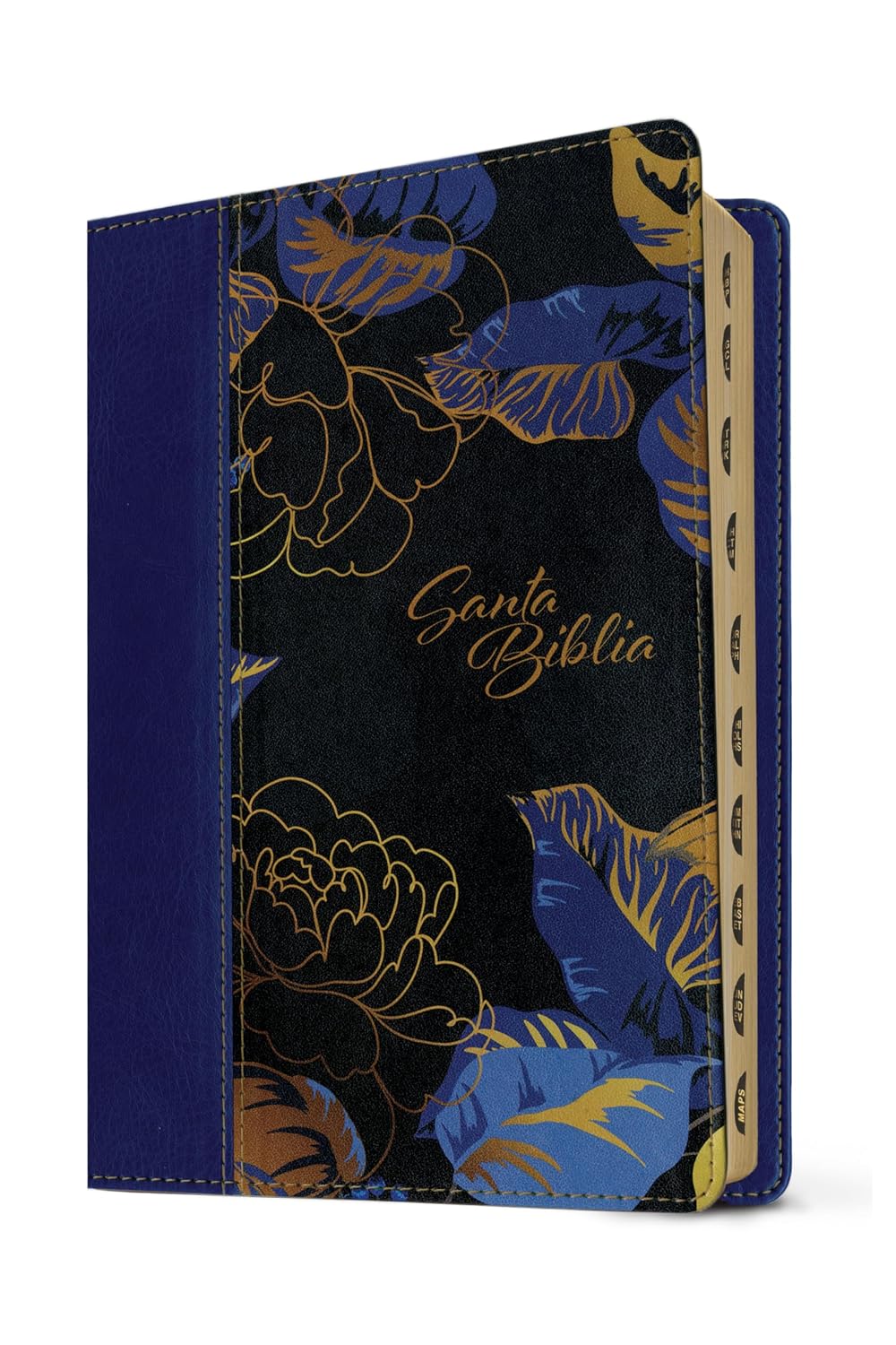 Biblia manual NTV, letra grande con Filament ,SentiPiel, Azul oscuro, Índice, Letra Roja