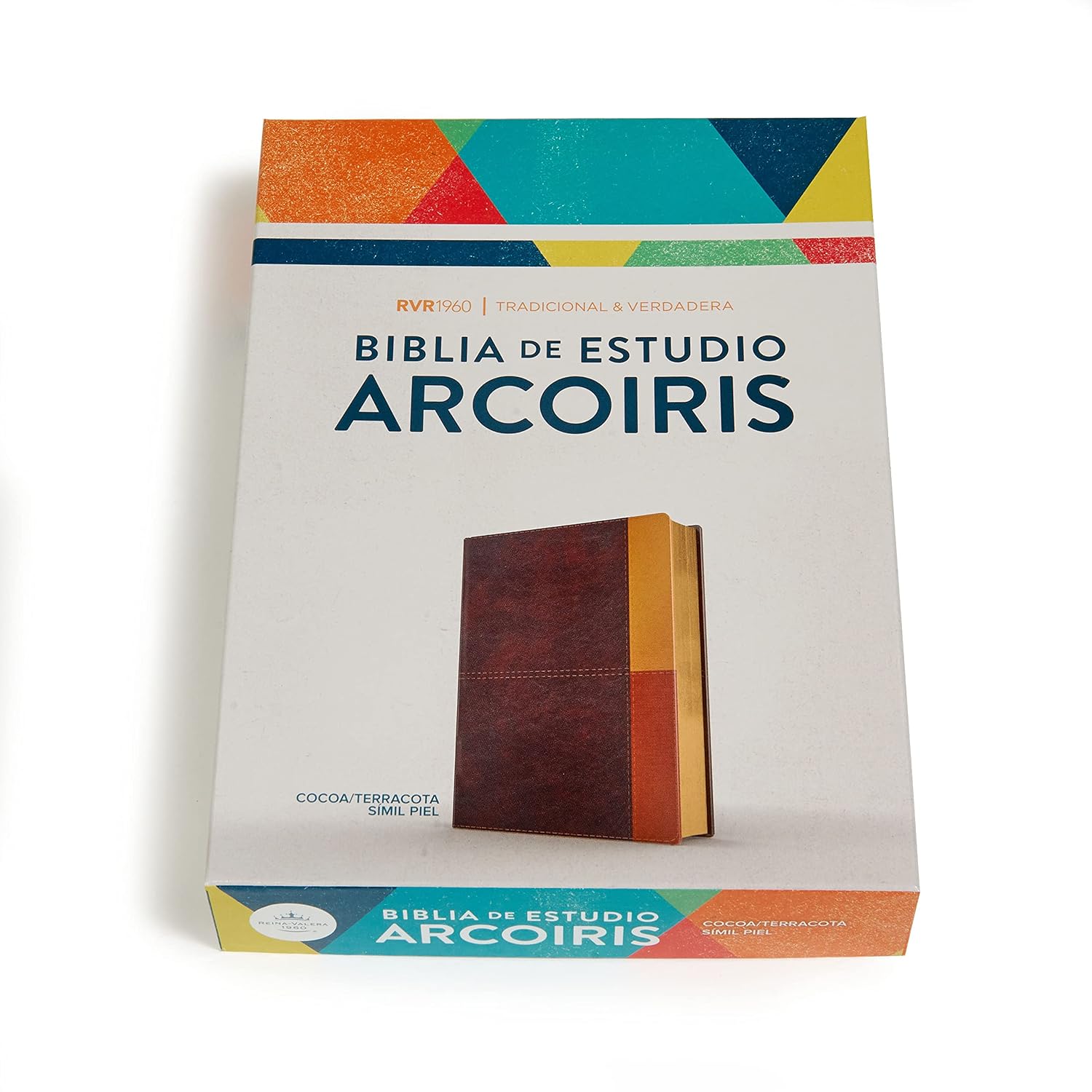 Biblia de Estudio Arcoiris 1960, | Simil Piel Cocoa-Terracota