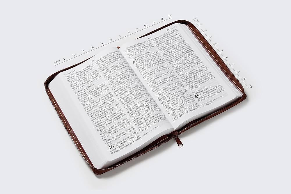 Biblia Letra Supergigante RV 1960 Con cierre, Imitacion Piel Cafe