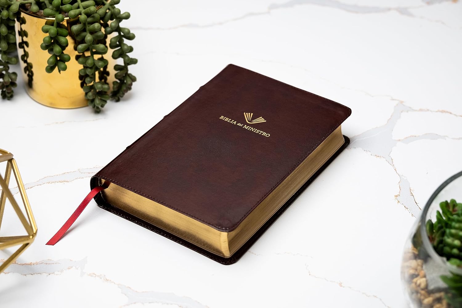 Biblia del ministro RVR60, Edicion ampliada, Piel Fabricada Caoba
