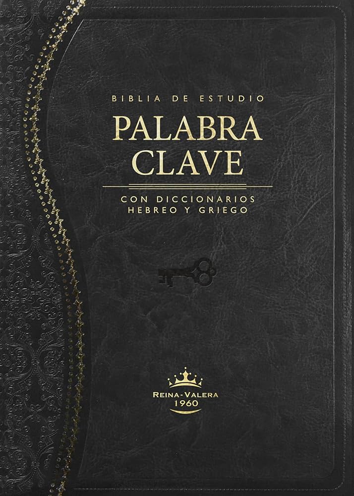 Biblia de Estudio Palabra Clave / Imitacion Piel Negro