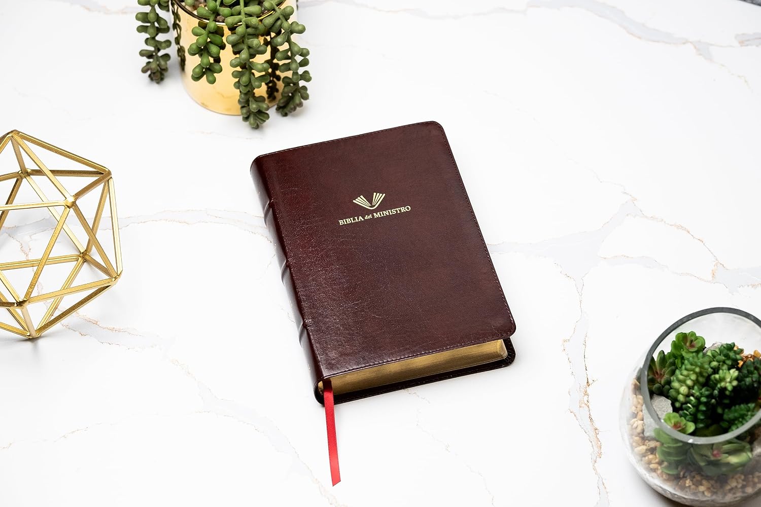 Biblia del ministro RVR60, Edicion ampliada, Piel Fabricada Caoba