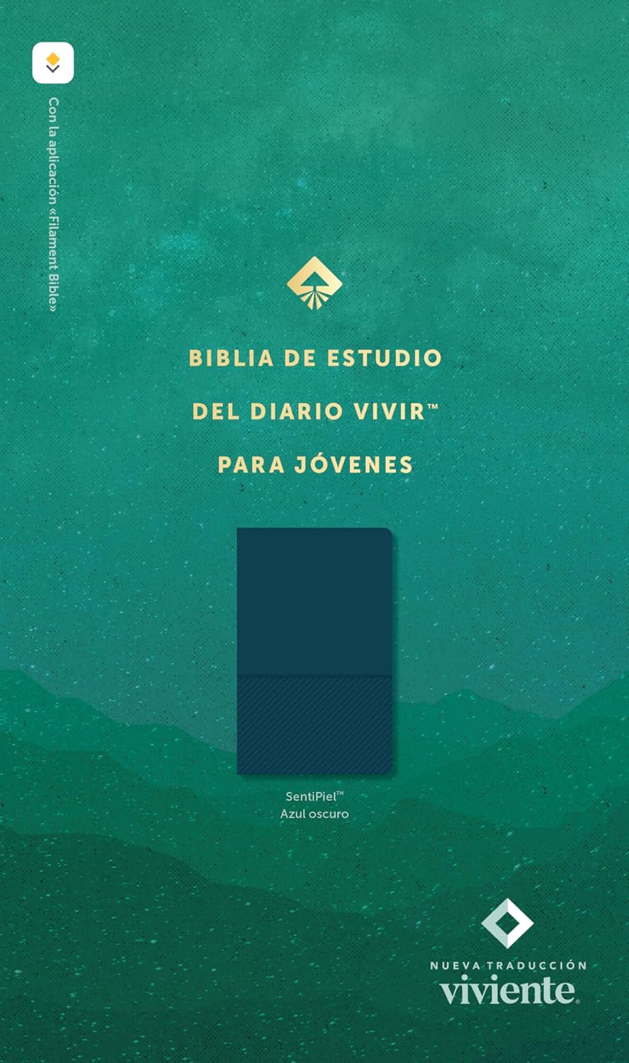 Biblia de estudio del diario vivir para jovenes NTV | SentiPiel Azul Oscuro