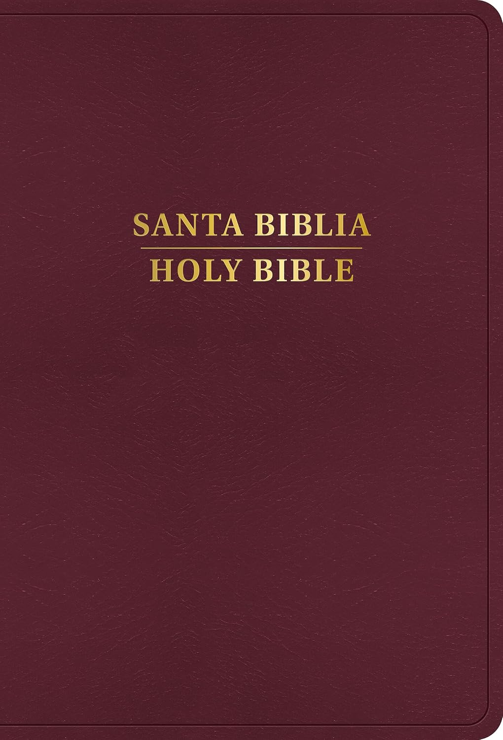 Biblia bilingüe RVR 1960/KJV, Letra Grande, Imitacion Piel Borgoña Con Indice