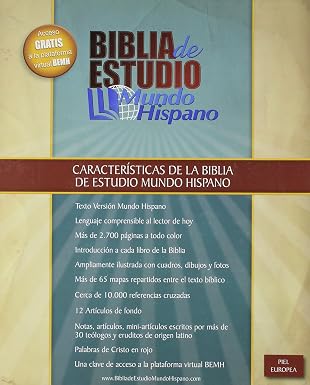 Biblia De Estudio Mundo Hispano   |  Piel Europea