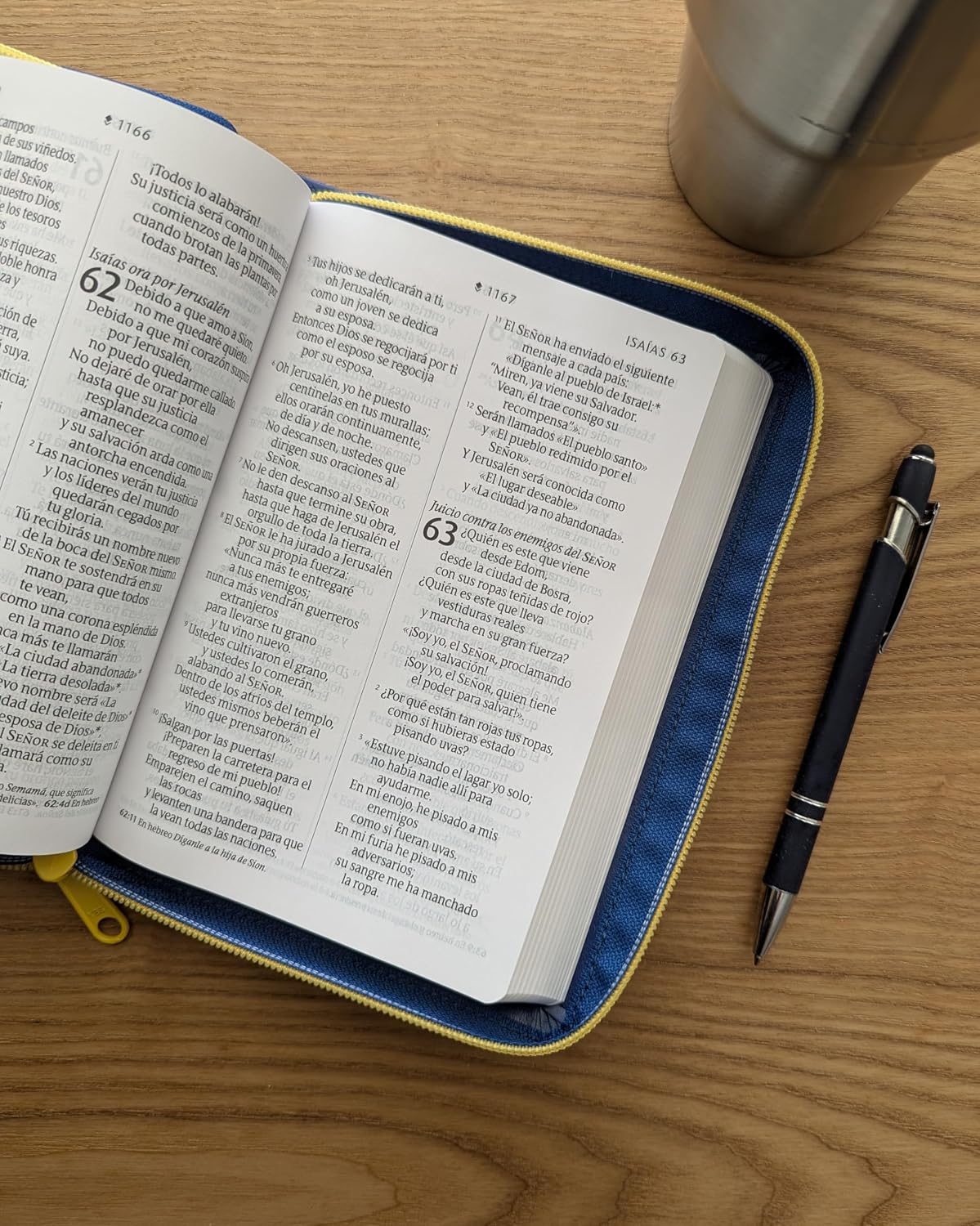 Biblia compacta NTV, Letra Gigante de zíper con Filament   SentiPiel, Azul, Letr