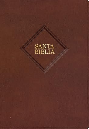 Biblia RVR60 Letra Supergigante, Piel Fabricada Marron Con Indice