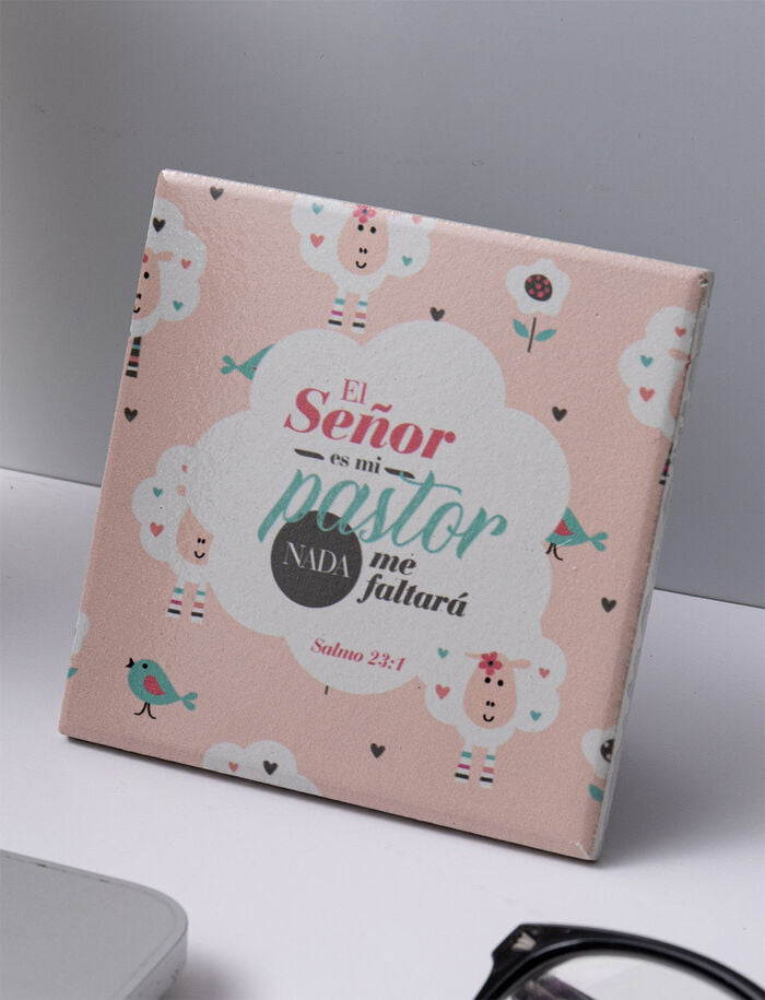 El Señor es mi pastor - Plaque ceramico de escritorio