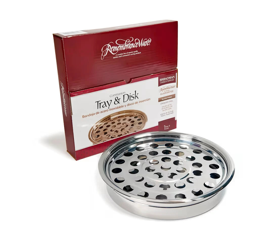 Communion Tray & Disk, Silver
