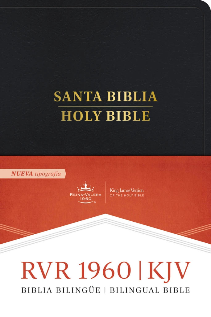 Biblia bilingüe RVR 1960 / KJV  Imitación Piel Negro Con Indice