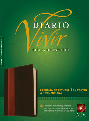 Biblia de estudio del diario vivir NTV (SentiPiel, Café/Café claro, Índice, Letra Roja)