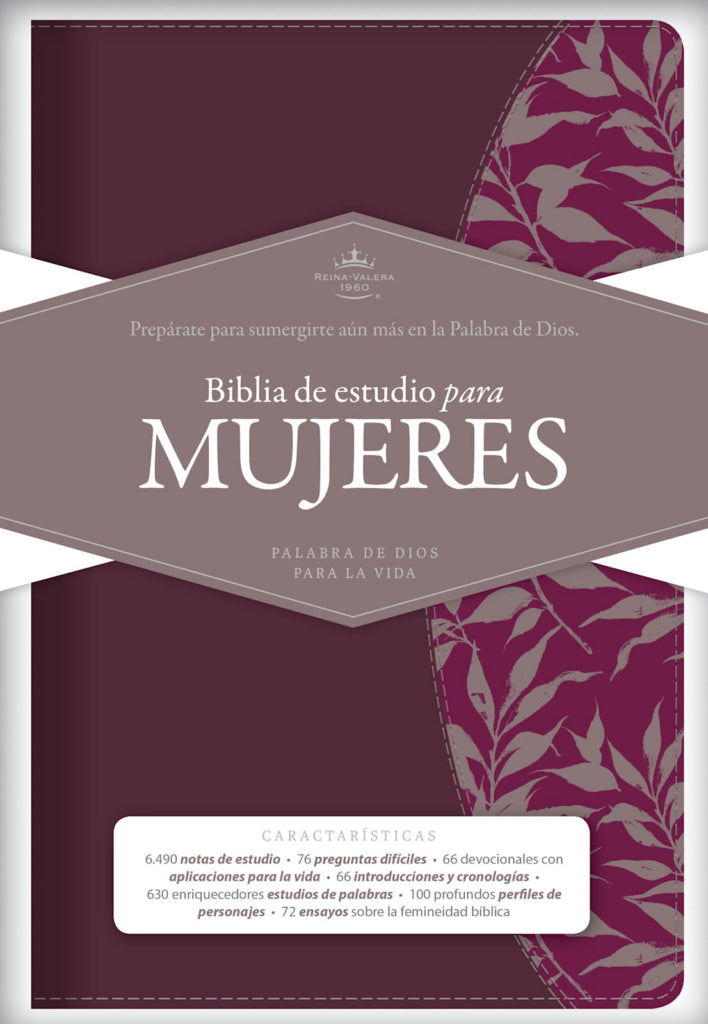 Biblia De Estudio Para Mujeres RVR 1960, Símil Piel Con Índice